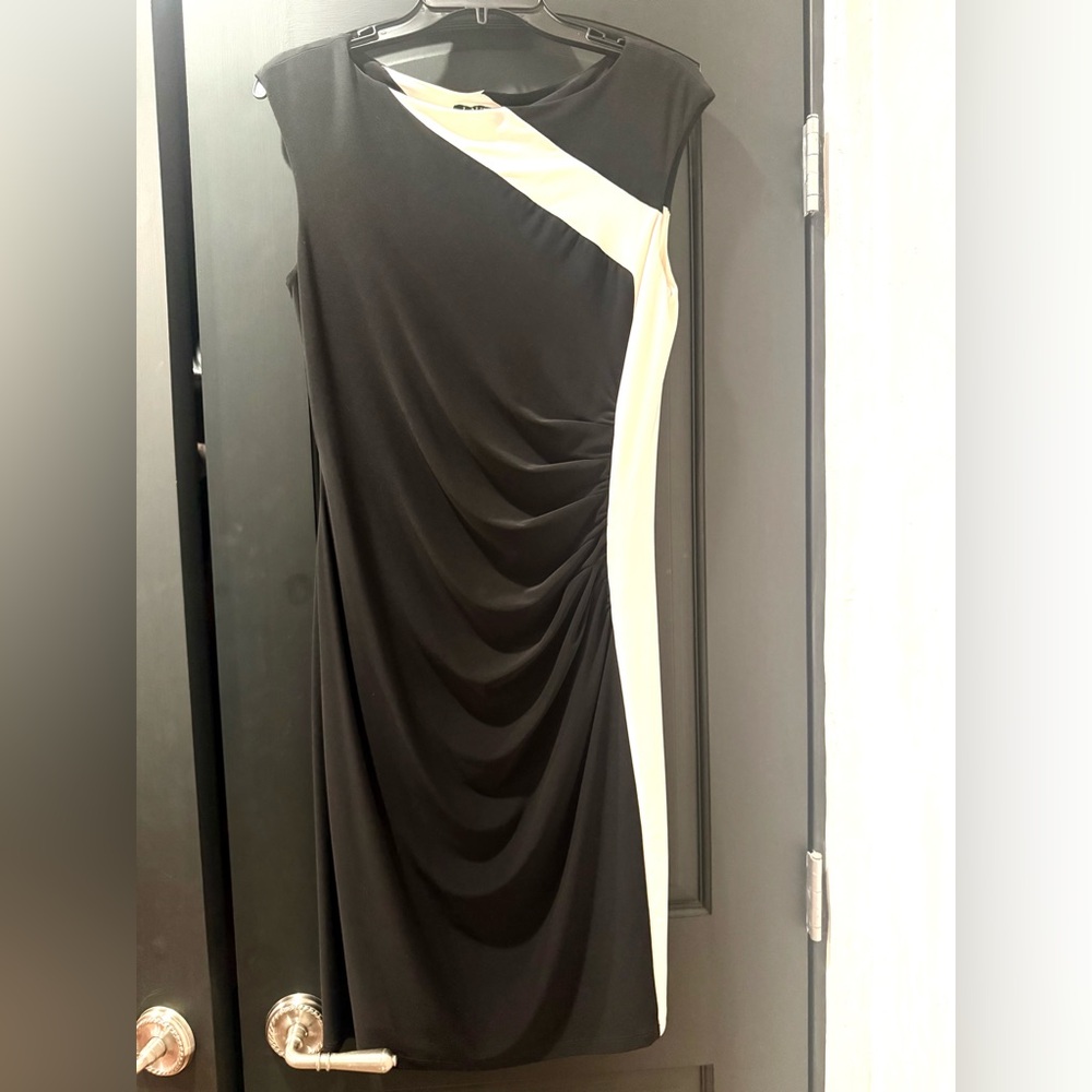 Ralph Lauren color block Black & White fitted dress